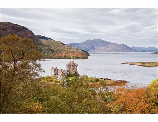 Eilean Donan castle and the waters of Loch Duich, Highlands, Scotland, United Kingdom, Europe