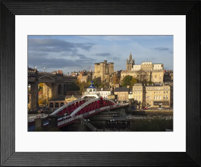 Framed Print : Swing Bridge crossing the River Tyne, 12th century Norman Castle Keep and the Lantern of the Cathedral Church of St. Nicholas, Newcastle upon Tyne, Tyne and Wear, England, United Kingdom, Europe Framed Print : Swing Bridge crossing the River Tyne, 12th century Norman Castle Keep and the Lantern of the Cathedral Church of St. Nicholas, Newcastle upon Tyne, Tyne and Wear, England, United Kingdom, Europe