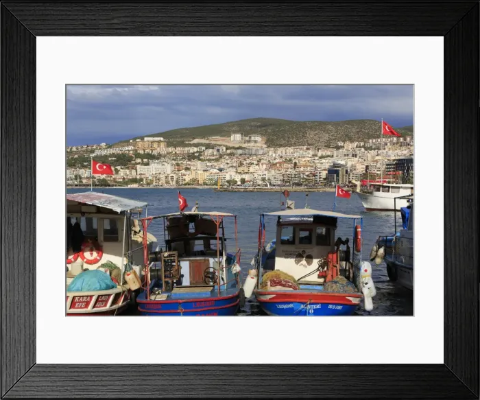 Framed Print : Fishing boats in Kusadasi, Aydin Province, Anatolia, Turkey, Asia Minor, Eurasia Framed Print : Fishing boats in Kusadasi, Aydin Province, Anatolia, Turkey, Asia Minor, Eurasia