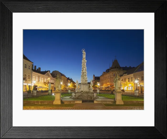 Framed Print : Plague Column at dusk, Kosice, Kosice Region, Slovakia, Europe Framed Print : Plague Column at dusk, Kosice, Kosice Region, Slovakia, Europe