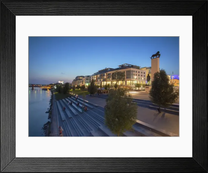Framed Print : Eurovea complex at dusk, Bratislava, Slovakia, Europe Framed Print : Eurovea complex at dusk, Bratislava, Slovakia, Europe