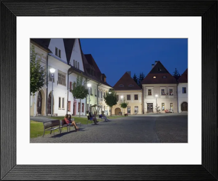 Framed Print : Radnicne Square at dusk, Bardejov, UNESCO World Heritage Site, Presov Region, Slovakia, Europe Framed Print : Radnicne Square at dusk, Bardejov, UNESCO World Heritage Site, Presov Region, Slovakia, Europe