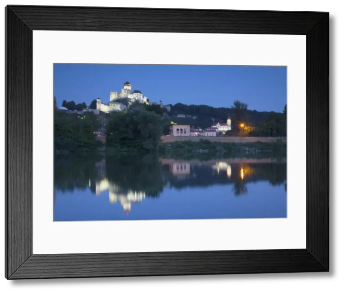 Framed Print : Trencin Castle at dusk, Trencin, Trencin Region, Slovakia, Europe Framed Print : Trencin Castle at dusk, Trencin, Trencin Region, Slovakia, Europe