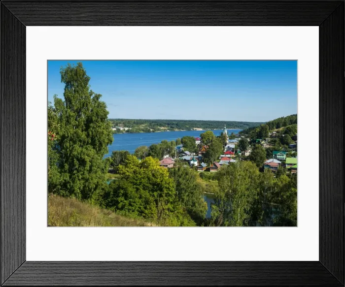 Framed Print : View over Plyos and the Volga River, Golden Ring, Russia, Europe Framed Print : View over Plyos and the Volga River, Golden Ring, Russia, Europe