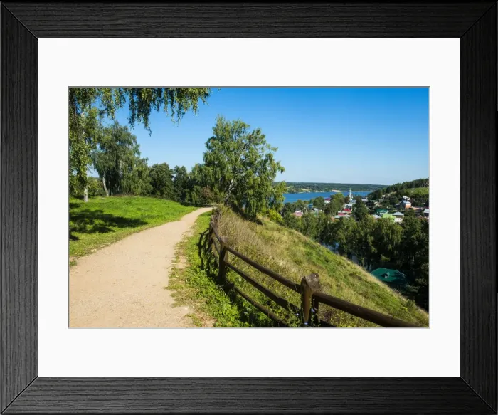 Framed Print : View over Plyos and the Volga River, Golden Ring, Russia, Europe Framed Print : View over Plyos and the Volga River, Golden Ring, Russia, Europe