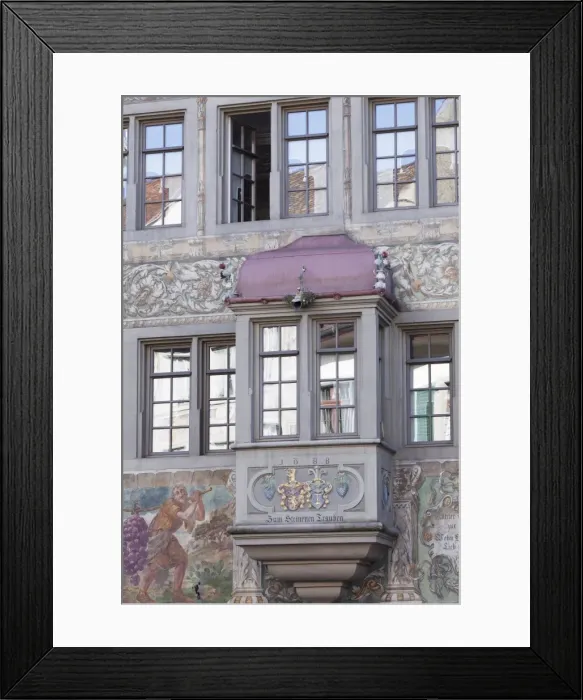 Framed Print : Facades of the town houses at the Rathausplatz square, Stein am Rhein, Canton Schaffhausen, Switzerland, Europe Framed Print : Facades of the town houses at the Rathausplatz square, Stein am Rhein, Canton Schaffhausen, Switzerland, Europe