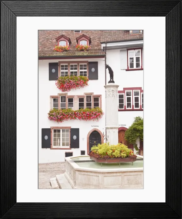 Framed Print : Street scene in Basel, Switzerland, Europe Framed Print : Street scene in Basel, Switzerland, Europe