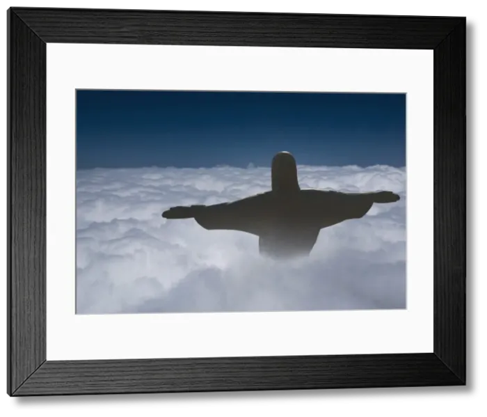 Framed Print : Statue of Christ the Redeemer rising above the clouds, Corcovado, Rio de Janeiro, Brazil, South America Framed Print : Statue of Christ the Redeemer rising above the clouds, Corcovado, Rio de Janeiro, Brazil, South America