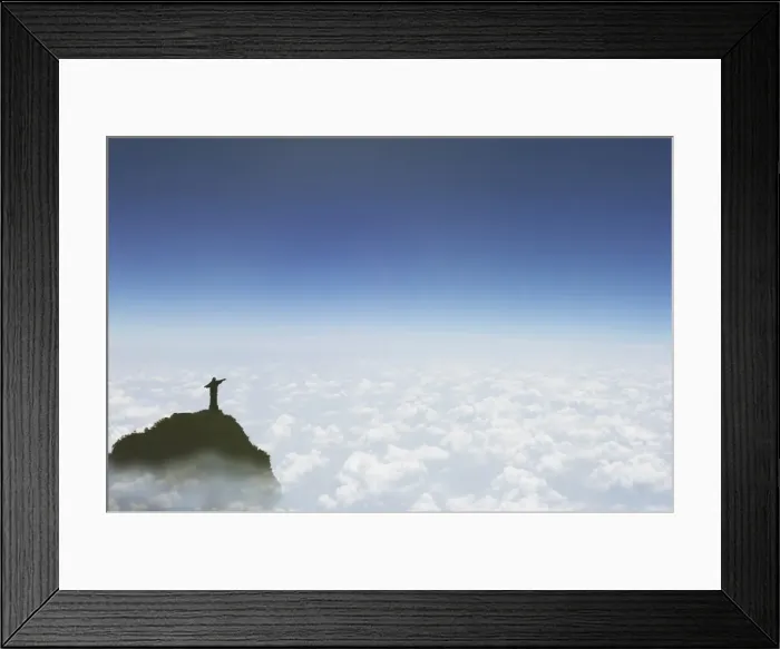 Framed Print : Statue of Christ the Redeemer above the clouds, Corcovado, Rio de Janeiro, Brazil, South America Framed Print : Statue of Christ the Redeemer above the clouds, Corcovado, Rio de Janeiro, Brazil, South America