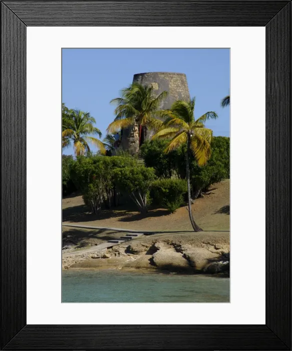 Framed Print : Old sugar windmill, Hawksbill Beach, Hawksbill Hotel, Antigua, Leeward Islands, West Indies, Caribbean, Central America Framed Print : Old sugar windmill, Hawksbill Beach, Hawksbill Hotel, Antigua, Leeward Islands, West Indies, Caribbean, Central America