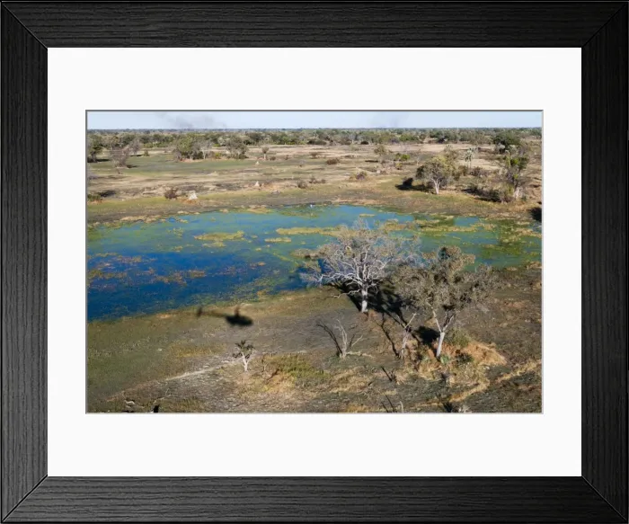 Framed Print : Aerial view of Okavango Delta, Botswana, Africa Framed Print : Aerial view of Okavango Delta, Botswana, Africa