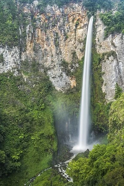120m Sipisopiso Waterfall, Lake Toba (Danau Toba), North Sumatra, Indonesia, Southeast Asia