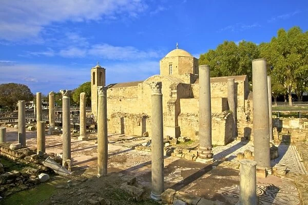 The 12th century stone Church of Agia Kyriaki, Pathos, Cyprus, Eastern Mediterranean Sea