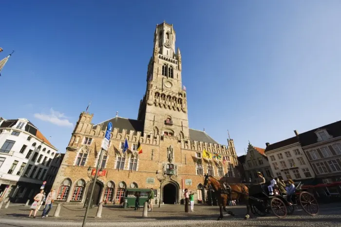 Framed Print : The 13th century Belfort (belfry tower) in market square, Old Town, UNESCO World Heritage Site Framed Print : The 13th century Belfort (belfry tower) in market square, Old Town, UNESCO World Heritage Site