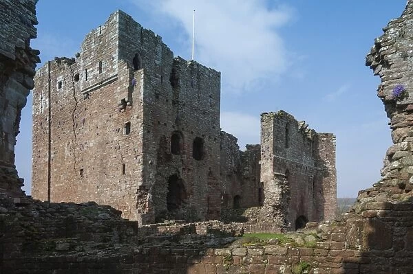 The 13th century Brougham Castle, interior view of the Great Keep, Penrith, Cumbria, England, United Kingdom, Europe