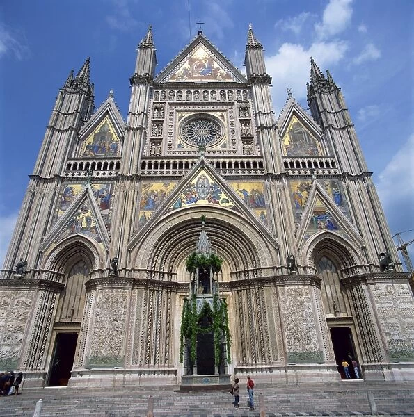 The 13th century Duomo in the town of Orvieto in Umbria