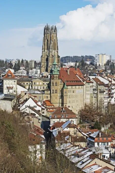 Framed Print : The 13th century Gothic church, St. Nicolas Cathedral, Fribourg, Switzerland, Europe Framed Print : The 13th century Gothic church, St. Nicolas Cathedral, Fribourg, Switzerland, Europe