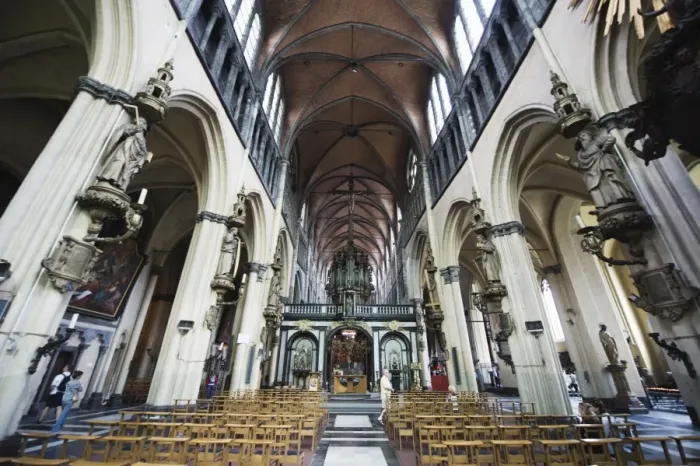 Framed Print : The 13th century Onze Lieve Vrouwekerk (Church of Our Lady) Old Town, UNESCO World Heritage Site Framed Print : The 13th century Onze Lieve Vrouwekerk (Church of Our Lady) Old Town, UNESCO World Heritage Site