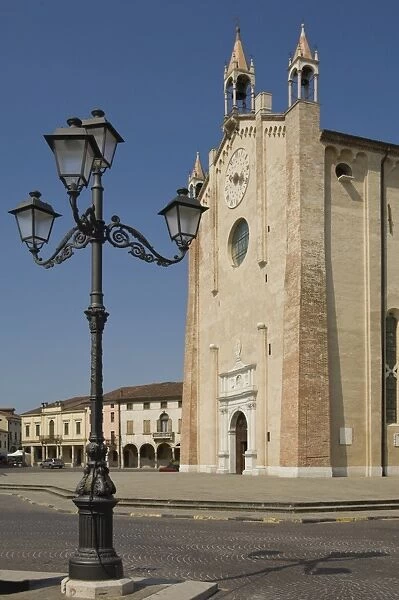 The 15th century Gothic Cathedral in the medieval walled town of Montagnana