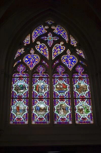 15th century stained glass window in the Cathedrale St-Corentin, Quimper