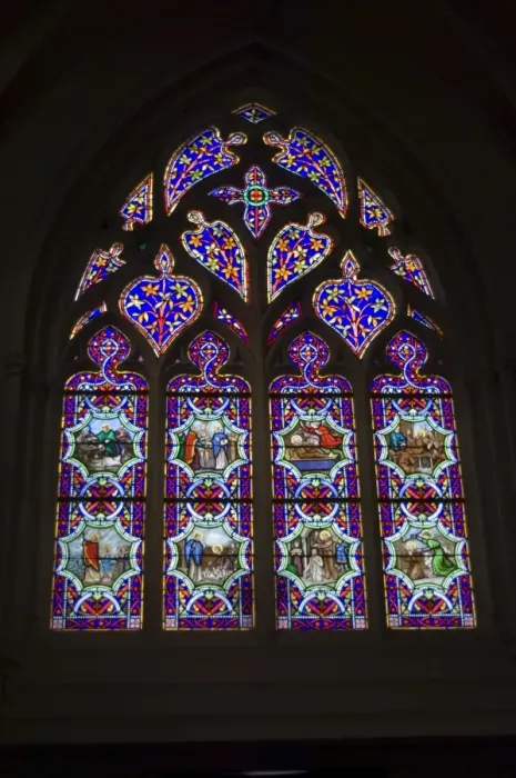 Framed Print : 15th century stained glass window in the Cathedrale St-Corentin, Quimper Framed Print : 15th century stained glass window in the Cathedrale St-Corentin, Quimper