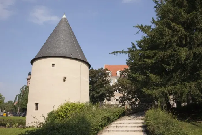 Framed Print : The 15th century Turm Tower (Tour Camoufle), a fortified section of the old city walls Framed Print : The 15th century Turm Tower (Tour Camoufle), a fortified section of the old city walls