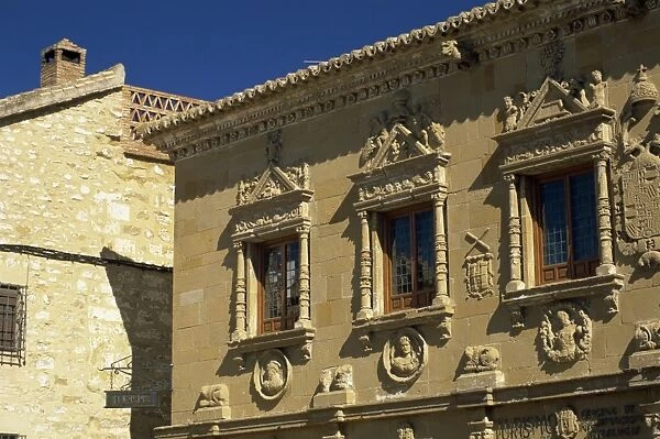 The 16th century Plateresque facade of the Casa del Populo