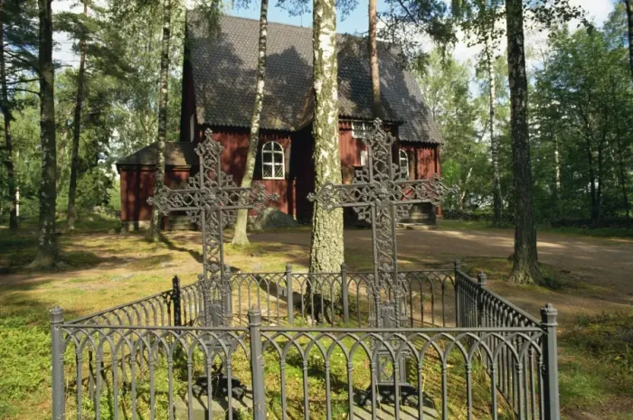 Framed Print : The 17th century Karuna church and cemetery on island Seurasaari, Helsinki Framed Print : The 17th century Karuna church and cemetery on island Seurasaari, Helsinki
