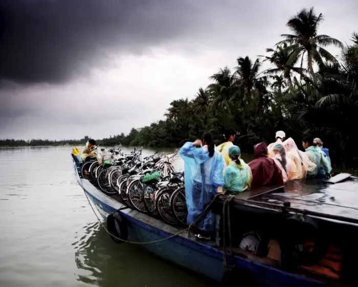 Framed Print : 18. 78. 121. Hoi An ferry