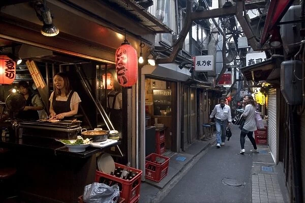 1940s era Omoide Yokocho (Memory Lane) restaurant alley district in Shinjuku