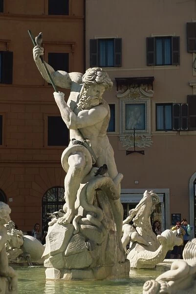 Detail of the 19th century Fontana del Nettuno