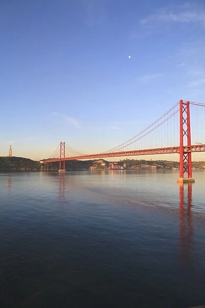 The 25th April Bridge over the Tagus River, Lisbon, Portugal, Europe