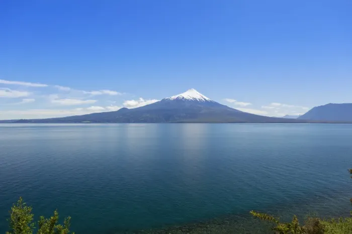 Framed Print : The 2652 metre tall Osorno Volcano, a conical stratovolcano, in northern Patagonia Framed Print : The 2652 metre tall Osorno Volcano, a conical stratovolcano, in northern Patagonia