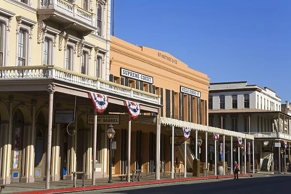 2nd Street in Old Town Sacramento, California, United States of America, North America