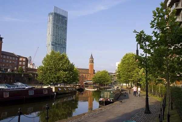 301 Deansgate, St. Georges church, Castlefield Canal, Manchester, England