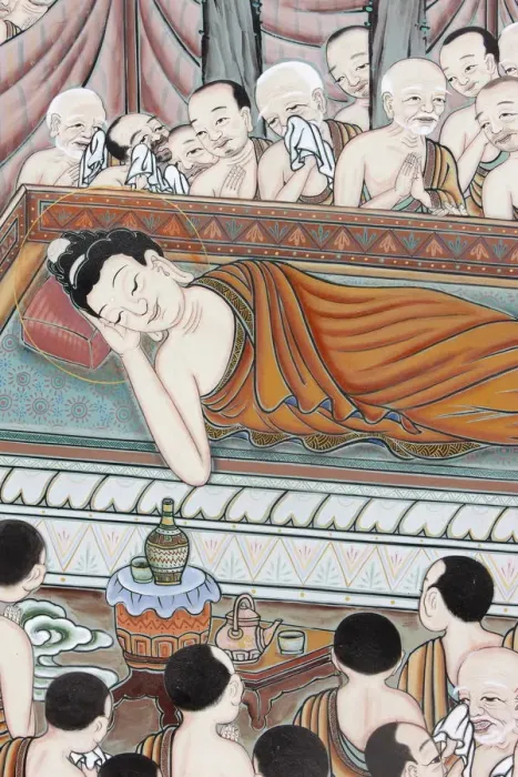 Framed Print : After 45 years of teaching the Dharma, the Buddha passed into Parinirvana Framed Print : After 45 years of teaching the Dharma, the Buddha passed into Parinirvana