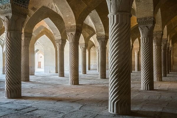 The 48 carved column prayer hall, Masjed-e Vakil (Regents Mosque), Shiraz, Iran