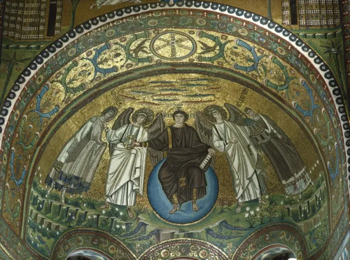 Framed Print : The 6th century mosaics in Church of the Holy Spirit (Arian Baptistry) Framed Print : The 6th century mosaics in Church of the Holy Spirit (Arian Baptistry)