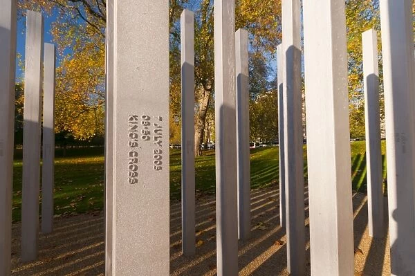 The 7th July Memorial to victims of the 2005 bombings, Hyde Park, London