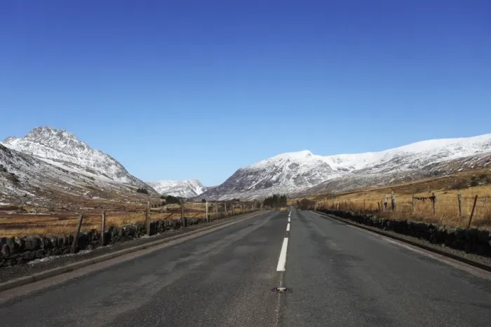 Framed Print : The A5 road runs through past snow-capped mountains in Snowdonia National Park, Wales, United Kingdom, Europe Framed Print : The A5 road runs through past snow-capped mountains in Snowdonia National Park, Wales, United Kingdom, Europe