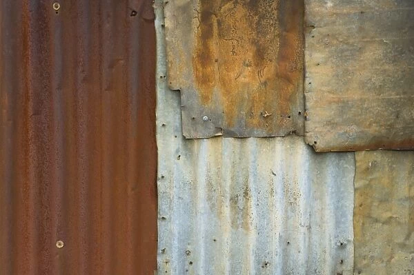 Detail of abandoned hut in historic gold mining town, Hill End, New South Wales