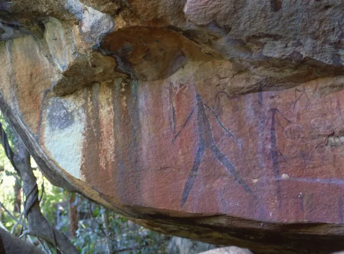 Framed Print : Aboriginal paintings on rock, below Little Mertens Falls, Kimberley, West Australia Framed Print : Aboriginal paintings on rock, below Little Mertens Falls, Kimberley, West Australia