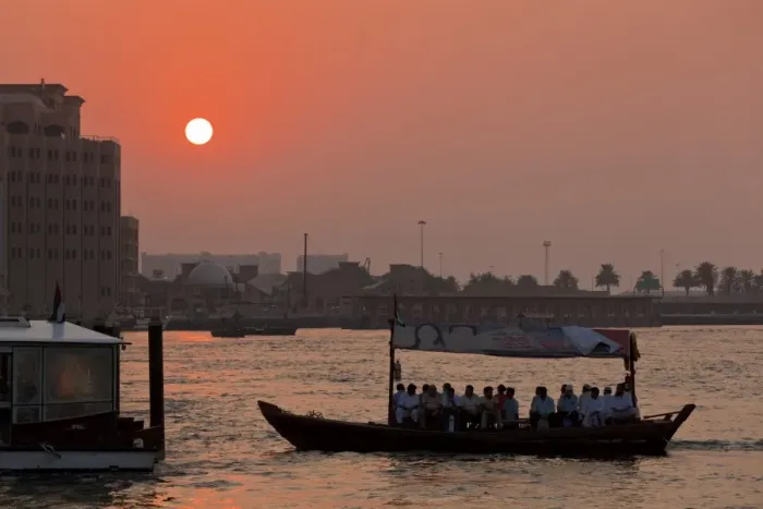 Framed Print : Abra Water taxi, Dubai Creek at sunset, Bur Dubai, Dubai, United Arab Emirates Framed Print : Abra Water taxi, Dubai Creek at sunset, Bur Dubai, Dubai, United Arab Emirates