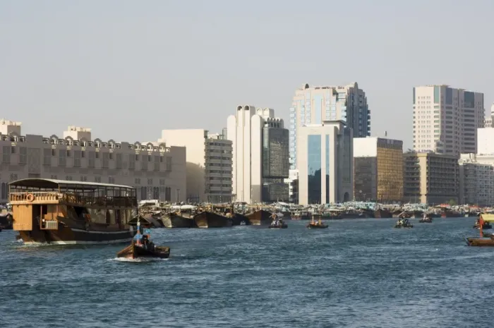 Framed Print : Abras crossing Dubai Creek Framed Print : Abras crossing Dubai Creek