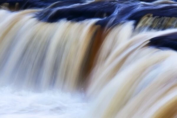 Abstract impression of Upper Aysgarth Falls, Wensleydale, North Yorkshire, England, United Kingdom, Europe