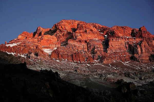 Aconcagua, 6961 metres, the highest mountain in the Americas and one of the Seven Summits, Andes, Argentina, South America