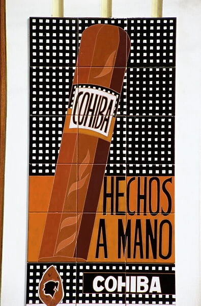 Advertising cigars, Santo Domingo, Dominican Republic, West Indies, Central America