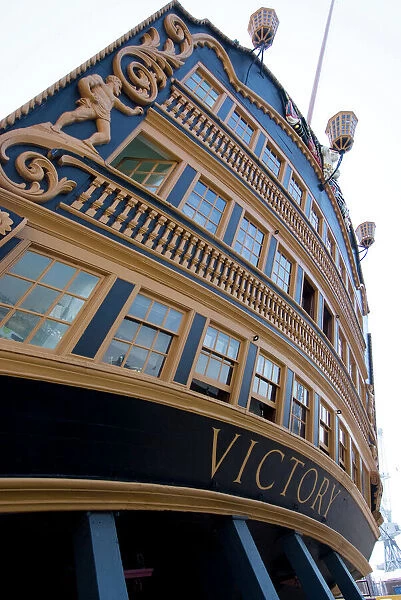 Admiral Nelsons ship, HMS Victory, Portsmouth Historic Docks, Portsmouth, Hampshire, England, United Kingdom, Europe