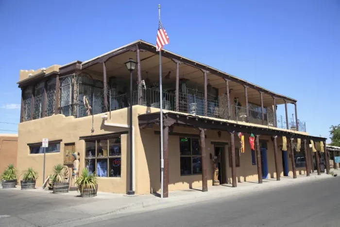 Framed Print : Adobe architecture, Old Town, Albuquerque, New Mexico, United States of America