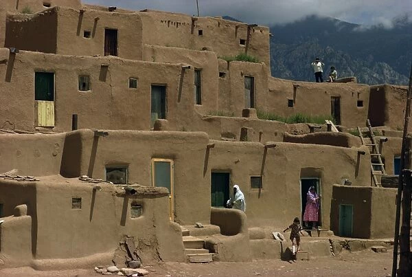 The adobe buildings of Taos Pueblo
